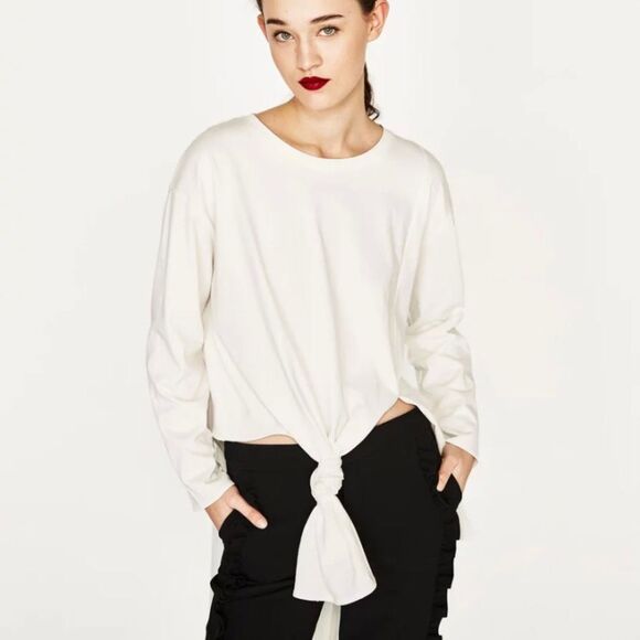 Zara Woman Ruffle Frill Trim Pants Trousers Sz XS - Picture 11 of 12